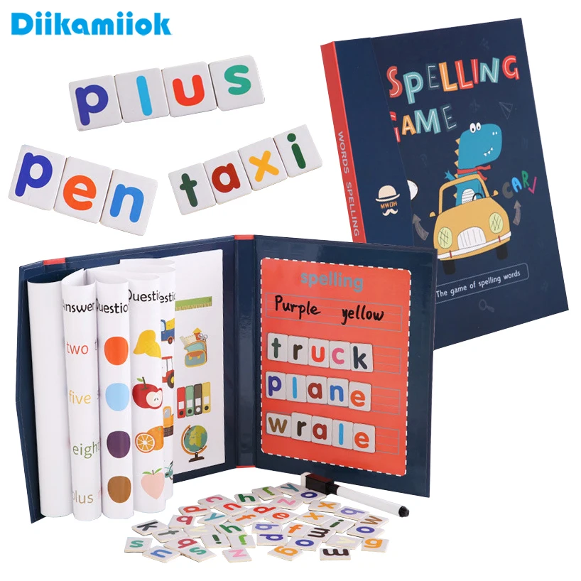 Board Game English For Kids - ตัวต่อแม่เหล็กอักษรภาษาอังกฤษ 1 ชิ้น สำหรับเด็ก ของเล่นไม้เสริมการเรียนรู้ภาษาอังกฤษ
