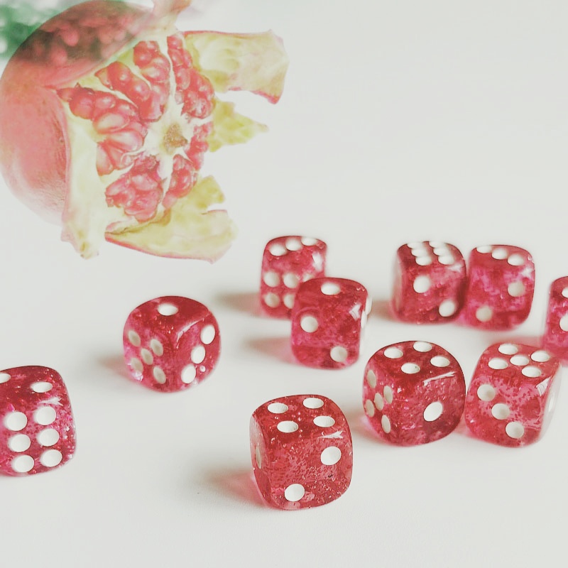Board Game Viral - ชุด 10pcs Glitter ลูกเต๋า Roller D6
