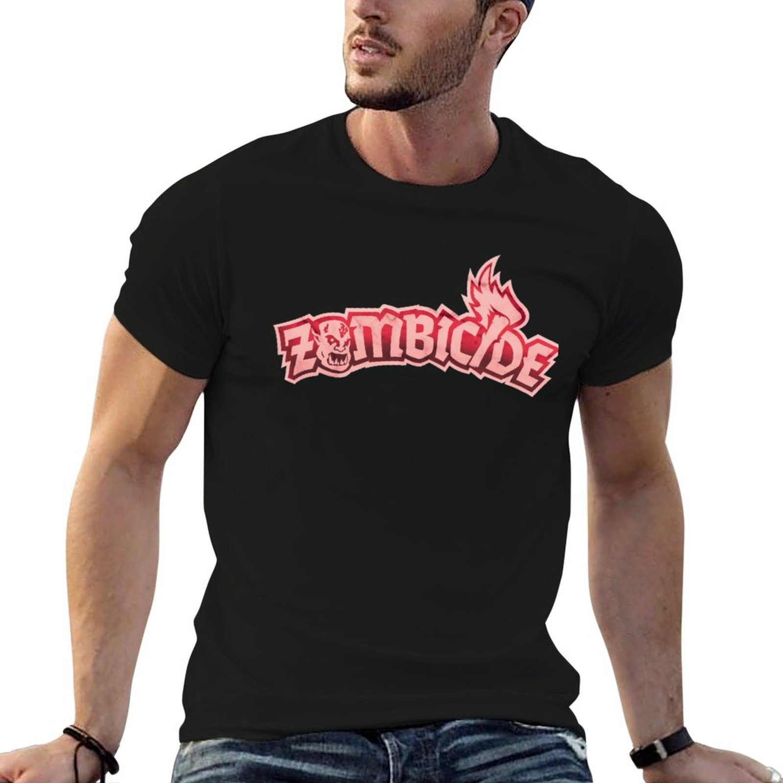 Board Game Zombicide - เสื้อยืด Zombicide BoardGame เสื้อยืดพิมพ์ลายสำหรับผู้ชาย เสื้อยืดส่วนบุคคลสำหรับผู้ชาย แพ็คเสื้อยืดสีขาว