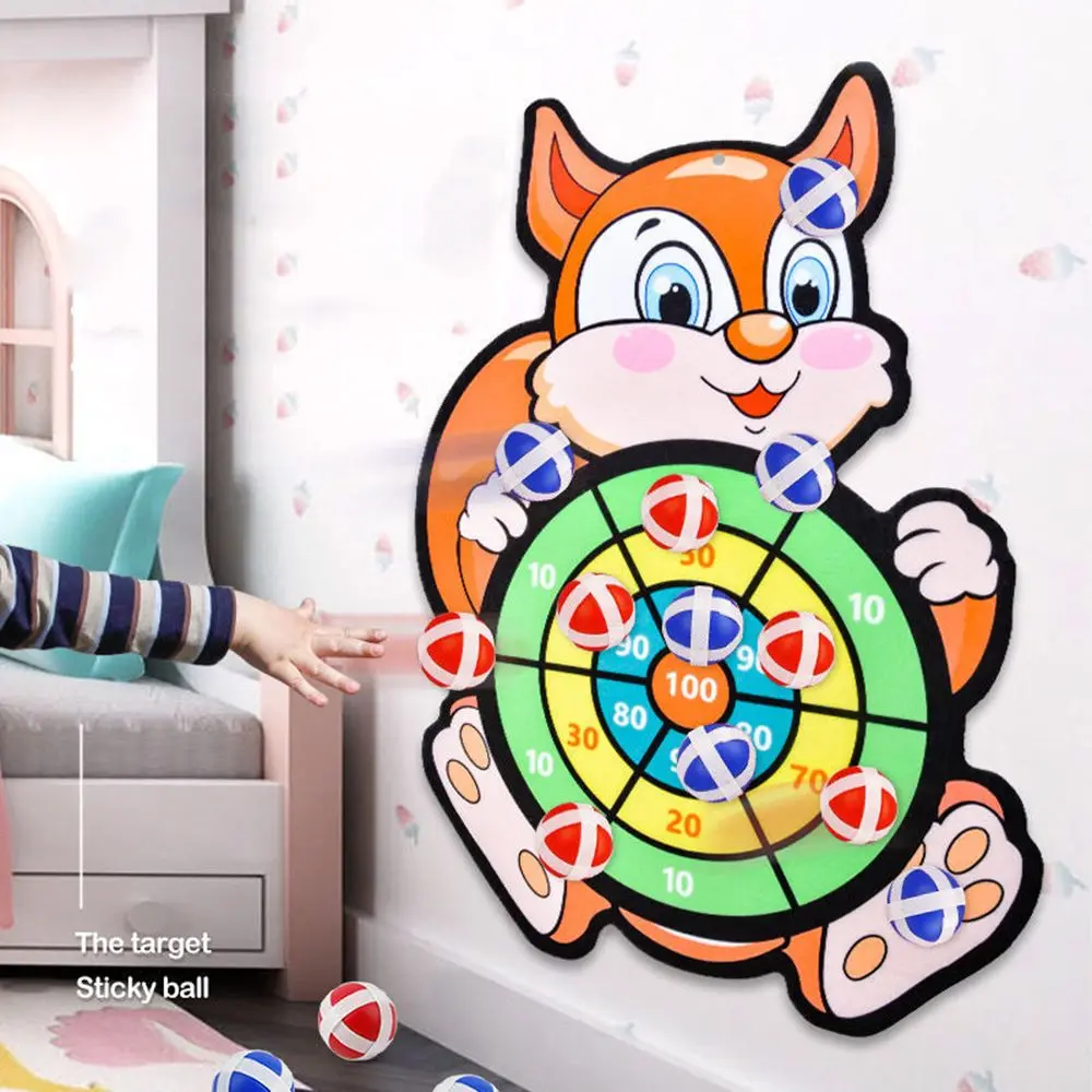 Board Game Is - เกมปาเป้าการ์ตูนคลาสสิก ของเล่นเสริมพัฒนาการสำหรับเล่นกลางแจ้งและในร่ม ลูกบอลเหนียวติดเป้า เกมกีฬาเป้าหมาย ของขวัญ เกมปาเป้า