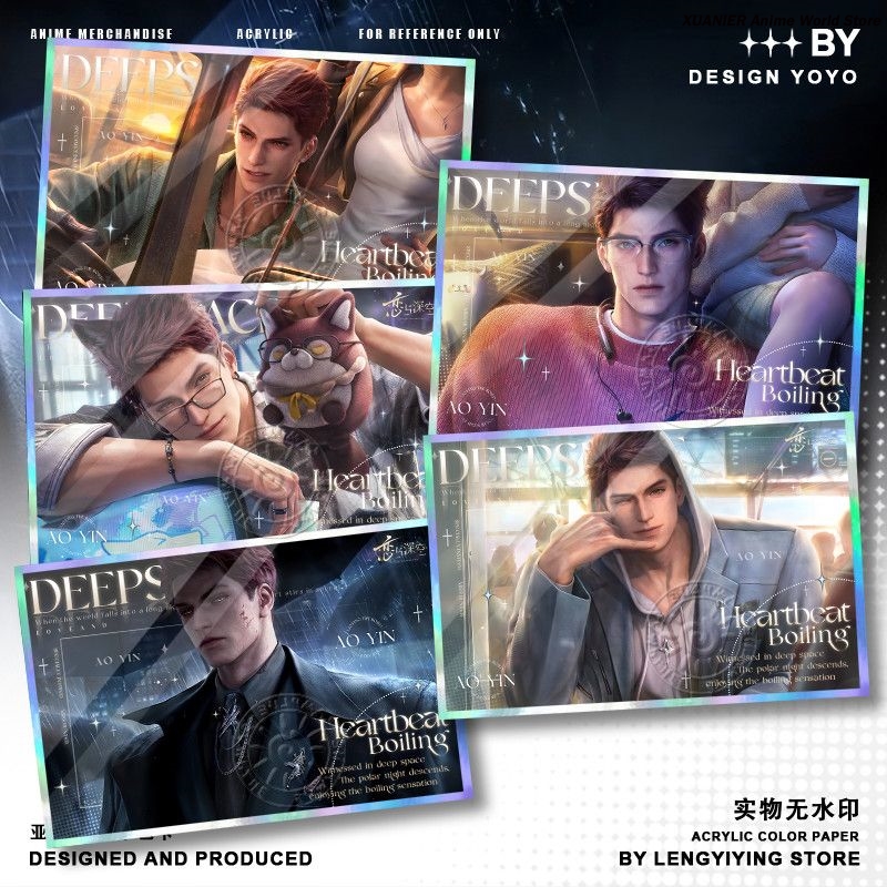 Board Game Is - อะคริลิคกระดาษสีธีมเกมวาลโกจากอนิเมะ Love and Deepspace ของขวัญการ์ดเซ็นชื่อสำหรับคอสเพลย์