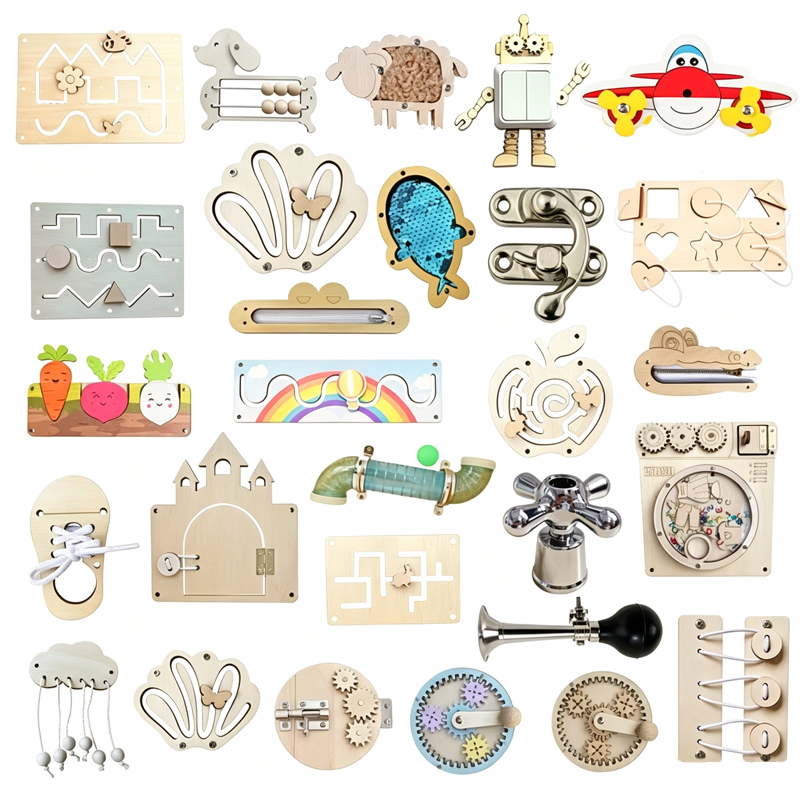 Board Game Enthusiast - บอร์ดสำหรับเด็กเครื่องประดับ DIY สำหรับกิจกรรมของเด็กทารกทักษะการเคลื่อนไหวที่ดีการเรียนรู้เกมมอนเตสซอรี่ของเล่นฝึกประสาทสัมผัสบอร์ดธุรกิจเพื่อการศึกษาปฐมวัย
