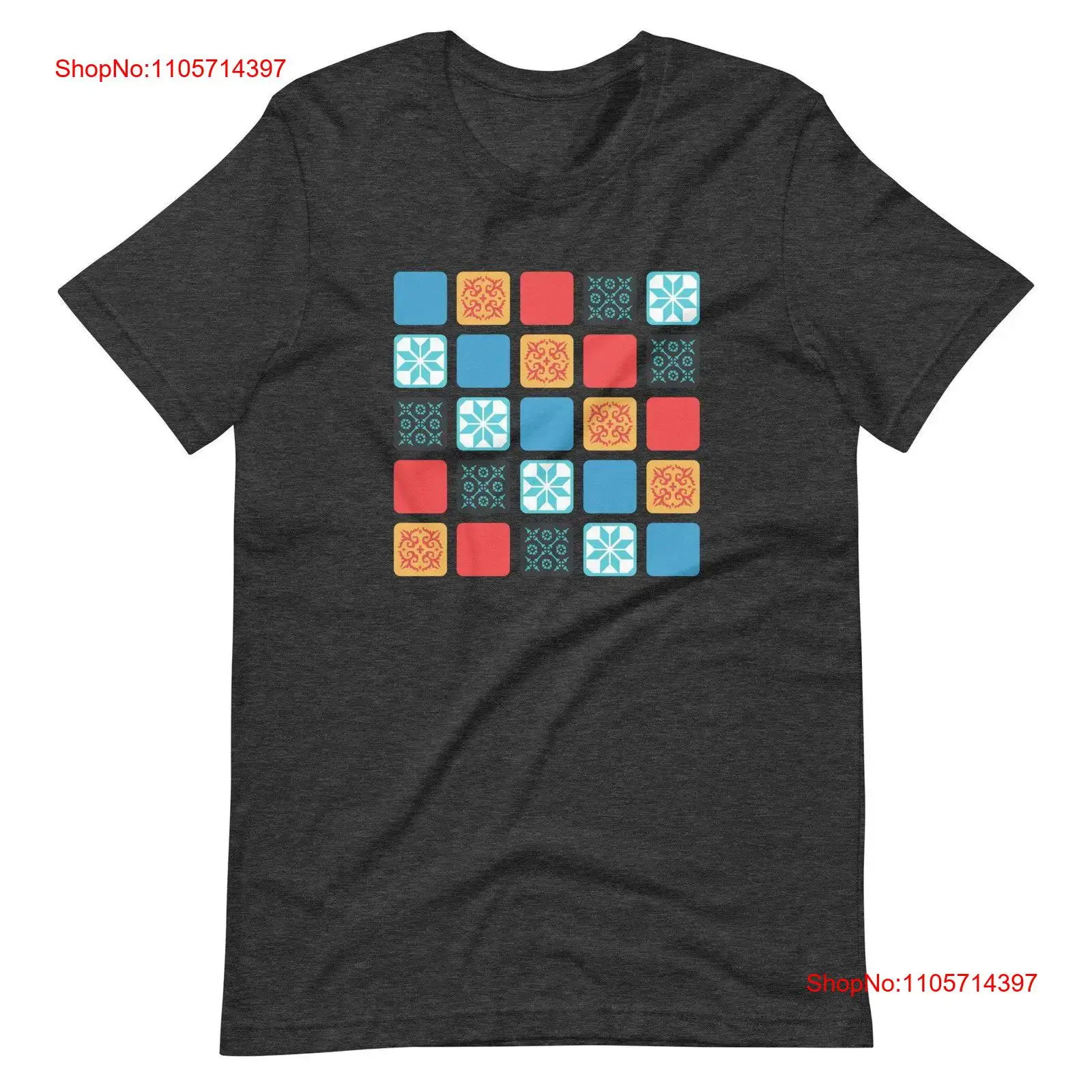 Board Game Azul - เสื้อยืด Azul ลายควิลท์ที่ได้รับแรงบันดาลใจจากเกมกระดาน ผ้าแคนวาสนุ่ม Bella สำหรับเกมเมอร์
