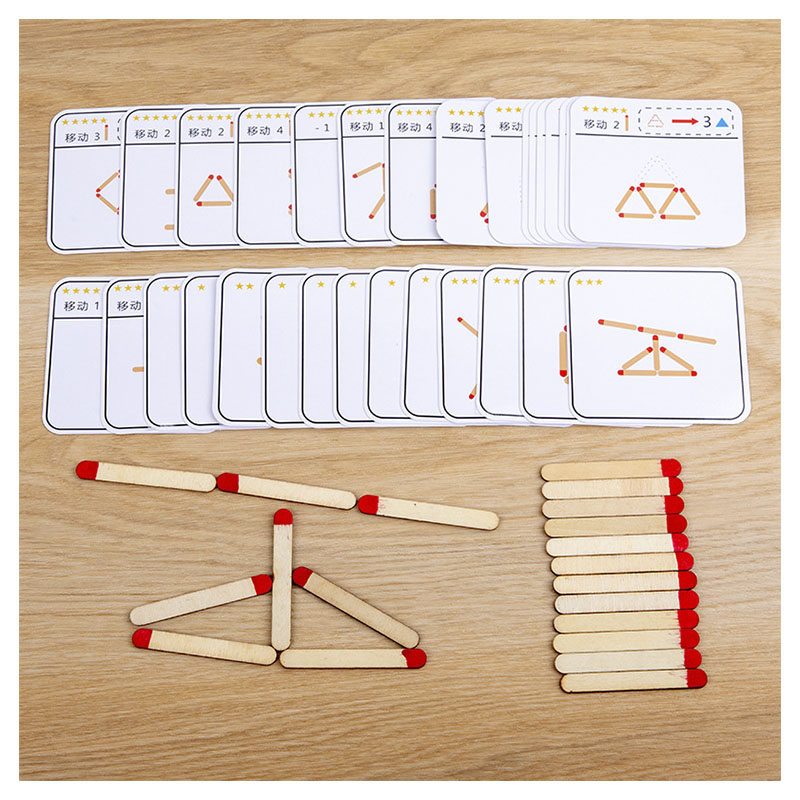 Board Game Enthusiast - Montessori จับคู่ปริศนาเกมของเล่นไม้ DIY คณิตศาสตร์เรขาคณิตเกมกระดาน Logic Thinking