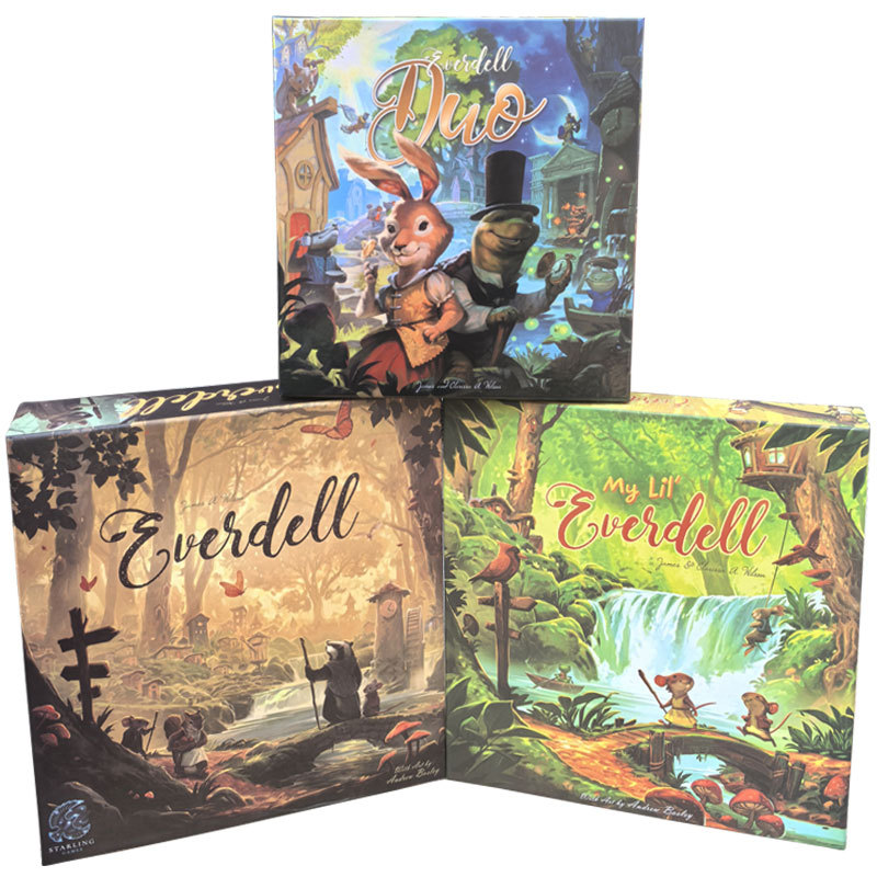 Board Game English For Kids - เกมกระดานวางแผนเมืองสัตว์แฟนตาซี ฉบับภาษาอังกฤษ เกมไพ่ เกมปาร์ตี้สำหรับครอบครัว เกมบนโต๊ะสำหรับผู้ใหญ่และเด็ก ชุดของขวัญสะสม