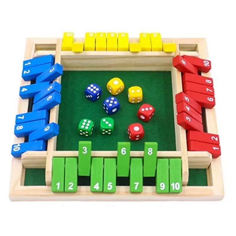 Board Game Azul - เกมกระดานลูกเต๋าไม้ปิดกล่องสําหรับผู้เล่น 4 คนเกม Flaps & Dices