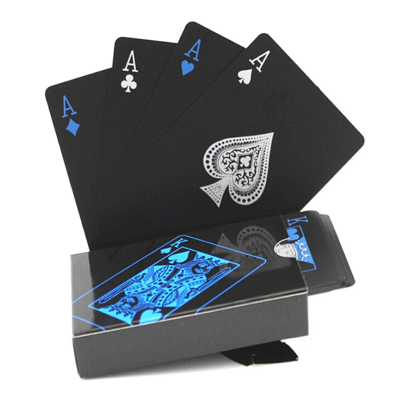 การ์ดเล่นพลาสติกสีดําสีฟ้าสีแด - Board Game Viral บทวิจารณ์และราคา