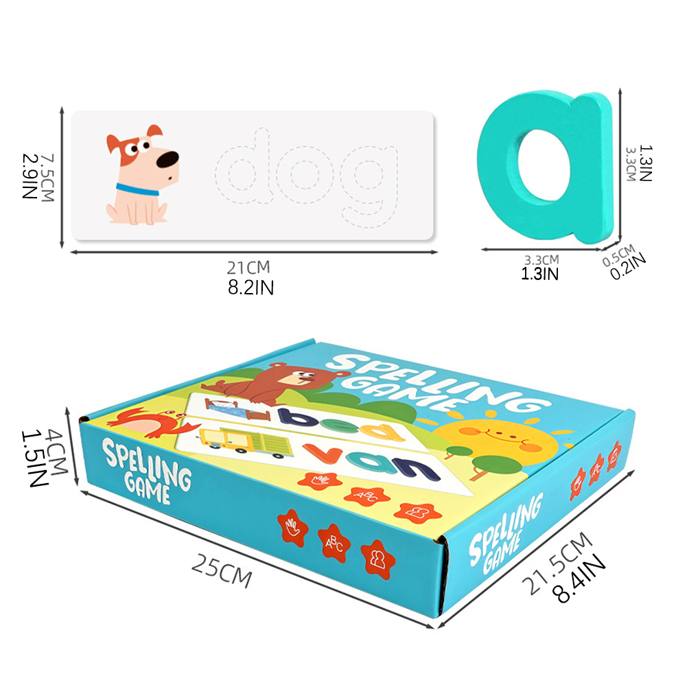 ตัวอักษรที่มีสีสันปริศนาไม้เด็ - Board Game English For Kids บทวิจารณ์และราคา