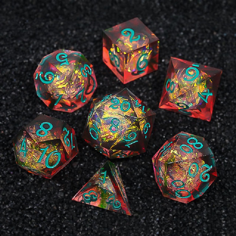 7 ชิ้น/เซ็ตเรซิ่น Dices Multi- - Board Game Roleplay บทวิจารณ์และราคา