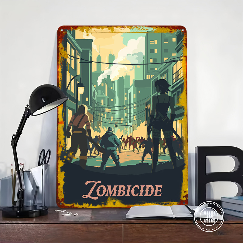 ป้ายโลหะตกแต่งผนังลายเกม Zombi - Board Game Zombicide บทวิจารณ์และราคา