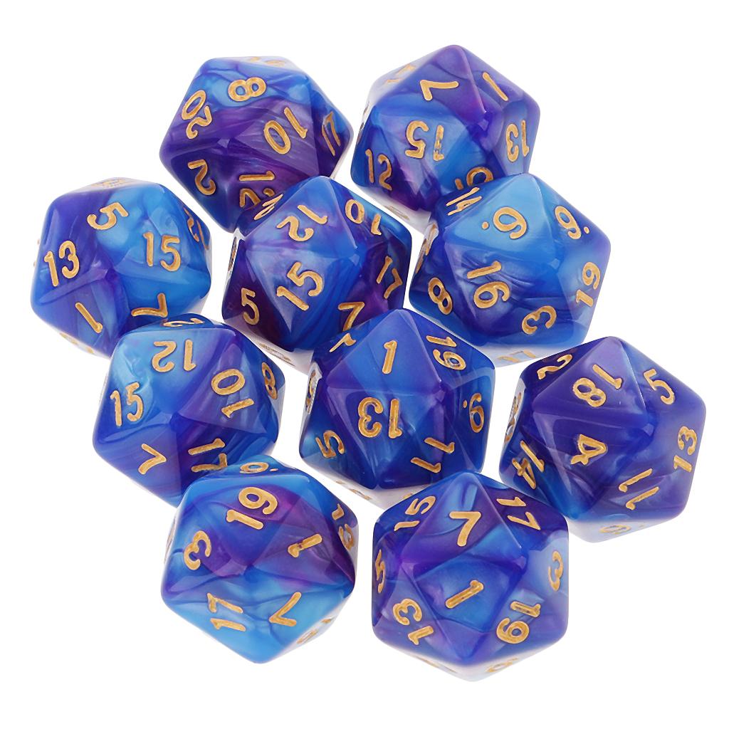 10pcs Polyhedral ลูกเต๋า 20 ด้ - Board Game Viral บทวิจารณ์และราคา