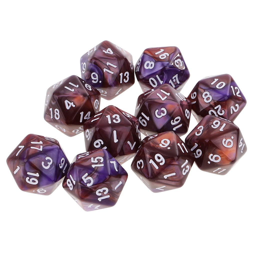 10pcs Polyhedral ลูกเต๋า 20 ด้ - Board Game Viral บทวิจารณ์และราคา