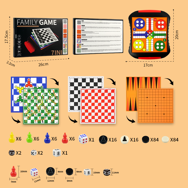 ชุดเกมกระดาน 3-in-1/5-in-1/7-i - Board Game Cafe บทวิจารณ์และราคา